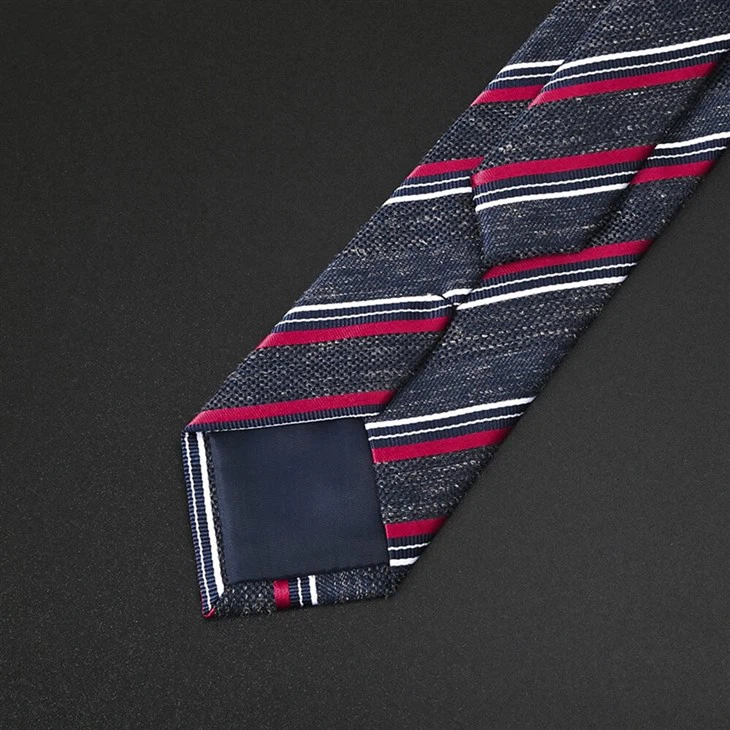 YiLi Striped Linen Tie: Custom Elegance For Men